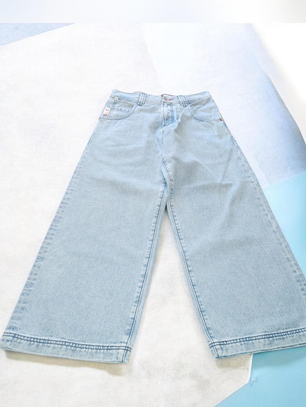 NWT JNCO Light Wash Wide Leg Jeans 28x30